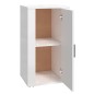 vidaXL Aparador de madera contrachapada blanco brillante 40x33x70 cm vidaXL Aparador de madera contrachapada blanco brillante 40x33x70 cm