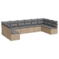 vidaXL Juego de sofás jardín con cojines beige 10 pzas ratán sintético vidaXL Juego de sofás jardín con cojines beige 10 pzas ratán sintético