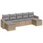 vidaXL Set sofás de jardín 7 piezas y cojines ratán sintético beige vidaXL Set sofás de jardín 7 piezas y cojines ratán sintético beige