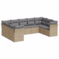 vidaXL Set de sofás de jardín 9 pzas con cojines ratán sintético beige
