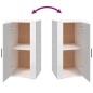 vidaXL Aparador de madera contrachapada blanco brillante 40x33x70 cm vidaXL Aparador de madera contrachapada blanco brillante 40x33x70 cm
