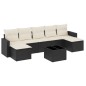 vidaXL Set de sofás de jardín 8 piezas y cojines ratán sintético negro vidaXL Set de sofás de jardín 8 piezas y cojines ratán sintético negro
