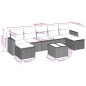 vidaXL Set de sofás de jardín 8 piezas y cojines ratán sintético negro vidaXL Set de sofás de jardín 8 piezas y cojines ratán sintético negro