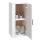vidaXL Aparador de madera contrachapada blanco brillante 40x33x70 cm vidaXL Aparador de madera contrachapada blanco brillante 40x33x70 cm