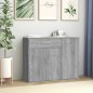 vidaXL Aparador de madera contrachapada gris Sonoma 88x30x70 cm