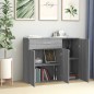vidaXL Aparador de madera contrachapada gris Sonoma 88x30x70 cm
