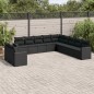 vidaXL Set de sofás de jardín 11 pzas y cojines ratán sintético negro vidaXL Set de sofás de jardín 11 pzas y cojines ratán sintético negro