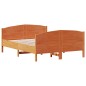vidaXL Estructura cama con cabecero madera pino marrón cera 160x200 cm