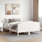 vidaXL Estructura de cama con cabecero madera pino blanco 140x200 cm