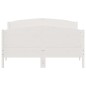 vidaXL Estructura de cama con cabecero madera pino blanco 140x200 cm