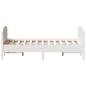vidaXL Estructura de cama con cabecero madera pino blanco 140x200 cm
