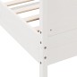 vidaXL Estructura de cama con cabecero madera pino blanco 140x200 cm