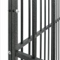 vidaXL Corralito para perros con 4 paneles acero galvanizado negro