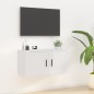 vidaXL Mueble para TV de pared blanco brillante 80x34,5x40 cm vidaXL Mueble para TV de pared blanco brillante 80x34,5x40 cm