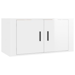vidaXL Mueble para TV de pared blanco brillante 80x34,5x40 cm