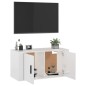 vidaXL Mueble para TV de pared blanco brillante 80x34,5x40 cm vidaXL Mueble para TV de pared blanco brillante 80x34,5x40 cm