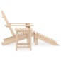 vidaXL Silla Adirondack de jardín con otomana y mesa macizo abeto rosa