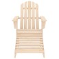 vidaXL Silla Adirondack de jardín con otomana y mesa macizo abeto rosa