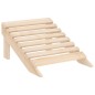 vidaXL Silla Adirondack de jardín con otomana y mesa macizo abeto rosa