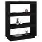 vidaXL Estantería/divisor de espacios madera pino negro 80x35x103 cm vidaXL Estantería/divisor de espacios madera pino negro 80x35x103 cm