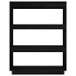 vidaXL Estantería/divisor de espacios madera pino negro 80x35x103 cm vidaXL Estantería/divisor de espacios madera pino negro 80x35x103 cm