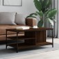 vidaXL Mesa de centro madera contrachapada roble marrón 100x50x45 cm vidaXL Mesa de centro madera contrachapada roble marrón 100x50x45 cm