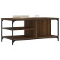 vidaXL Mesa de centro madera contrachapada roble marrón 100x50x45 cm vidaXL Mesa de centro madera contrachapada roble marrón 100x50x45 cm