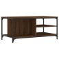 vidaXL Mesa de centro madera contrachapada roble marrón 100x50x45 cm vidaXL Mesa de centro madera contrachapada roble marrón 100x50x45 cm