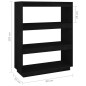 vidaXL Estantería/divisor de espacios madera pino negro 80x35x103 cm vidaXL Estantería/divisor de espacios madera pino negro 80x35x103 cm