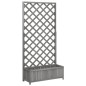vidaXL Jardinera con enrejado madera maciza de abeto gris vidaXL Jardinera con enrejado madera maciza de abeto gris