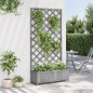 vidaXL Jardinera con enrejado madera maciza de abeto gris vidaXL Jardinera con enrejado madera maciza de abeto gris