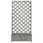 vidaXL Jardinera con enrejado madera maciza de abeto gris vidaXL Jardinera con enrejado madera maciza de abeto gris