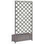 vidaXL Jardinera con enrejado madera maciza de abeto gris vidaXL Jardinera con enrejado madera maciza de abeto gris