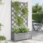 vidaXL Jardinera con enrejado madera maciza de abeto gris vidaXL Jardinera con enrejado madera maciza de abeto gris