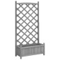 vidaXL Jardinera con enrejado madera maciza de abeto gris vidaXL Jardinera con enrejado madera maciza de abeto gris