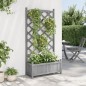 vidaXL Jardinera con enrejado madera maciza de abeto gris vidaXL Jardinera con enrejado madera maciza de abeto gris