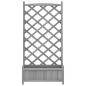 vidaXL Jardinera con enrejado madera maciza de abeto gris vidaXL Jardinera con enrejado madera maciza de abeto gris