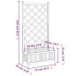 vidaXL Jardinera con enrejado madera maciza de abeto gris vidaXL Jardinera con enrejado madera maciza de abeto gris