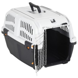 vidaXL Transportín de mascota puerta metal polipropileno 48x31,5x31 cm