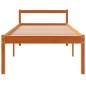 vidaXL Cama para mayores madera maciza de pino marrón cera 75x190 cm vidaXL Cama para mayores madera maciza de pino marrón cera 75x190 cm