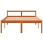 vidaXL Cama para mayores madera maciza de pino marrón cera 120x190 cm