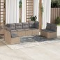 vidaXL Juego de sofás de jardín con cojines beige 8 pzas ratán PE vidaXL Juego de sofás de jardín con cojines beige 8 pzas ratán PE