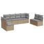 vidaXL Juego de sofás de jardín con cojines beige 8 pzas ratán PE vidaXL Juego de sofás de jardín con cojines beige 8 pzas ratán PE