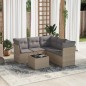 vidaXL Juego de sofás jardín con cojines 6 pzas ratán sintético beige vidaXL Juego de sofás jardín con cojines 6 pzas ratán sintético beige