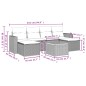 vidaXL Set de comedor de jardín 7 pzas y cojines ratán sintético negro