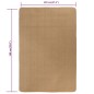 vidaXL Alfombra de yute con reverso de latex color natural 120x180 cm vidaXL Alfombra de yute con reverso de latex color natural 120x180 cm
