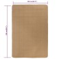 vidaXL Alfombra de yute con reverso de latex color natural 160x230 cm