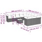 vidaXL Set de sofás de jardín 12 piezas cojines ratán sintético negro vidaXL Set de sofás de jardín 12 piezas cojines ratán sintético negro