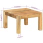 vidaXL Mesa de centro de madera maciza de mango 55x55x35 cm vidaXL Mesa de centro de madera maciza de mango 55x55x35 cm