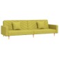 vidaXL Sofá cama de 2 plazas con dos almohadas tela verde vidaXL Sofá cama de 2 plazas con dos almohadas tela verde
